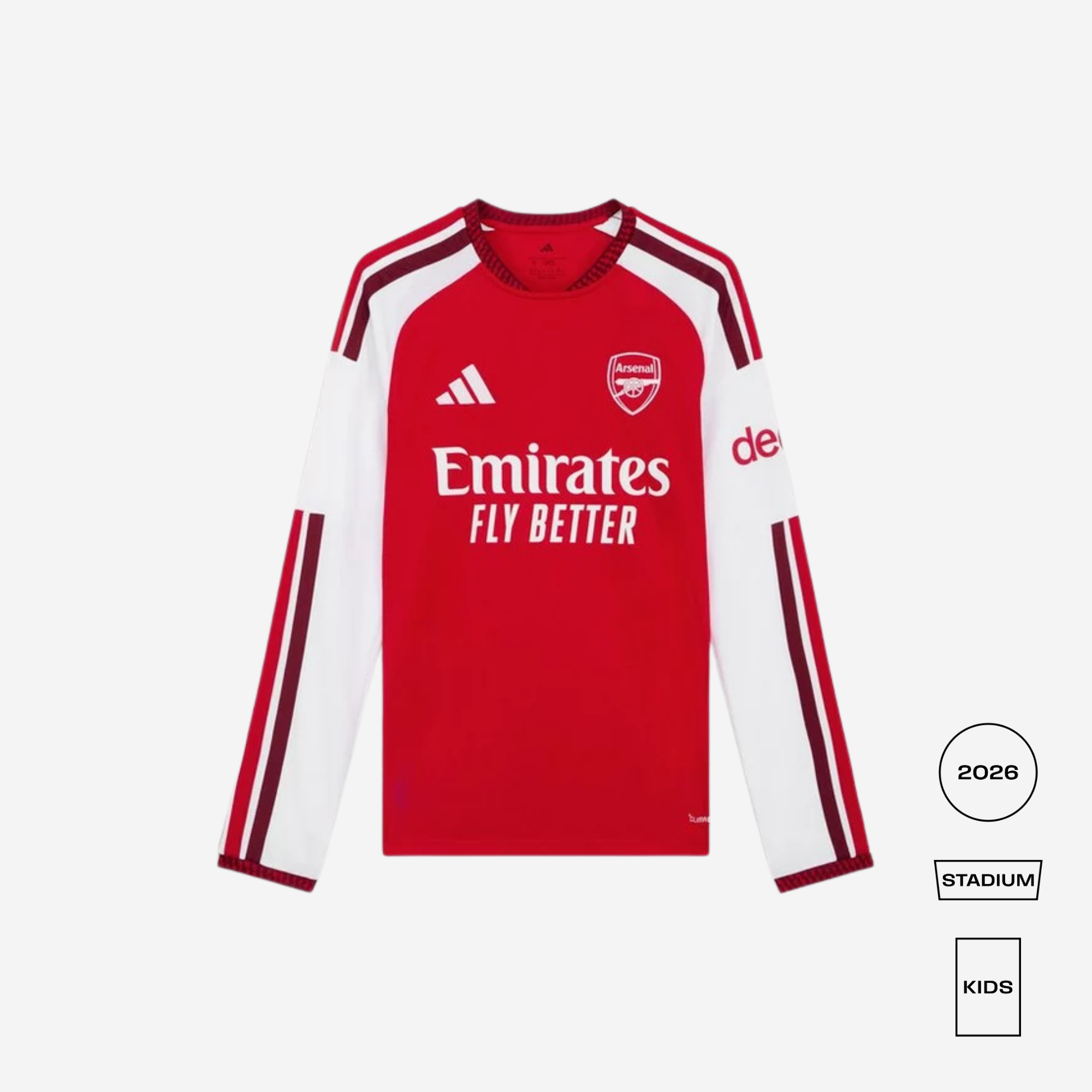 arsenal home on white background long sleeve