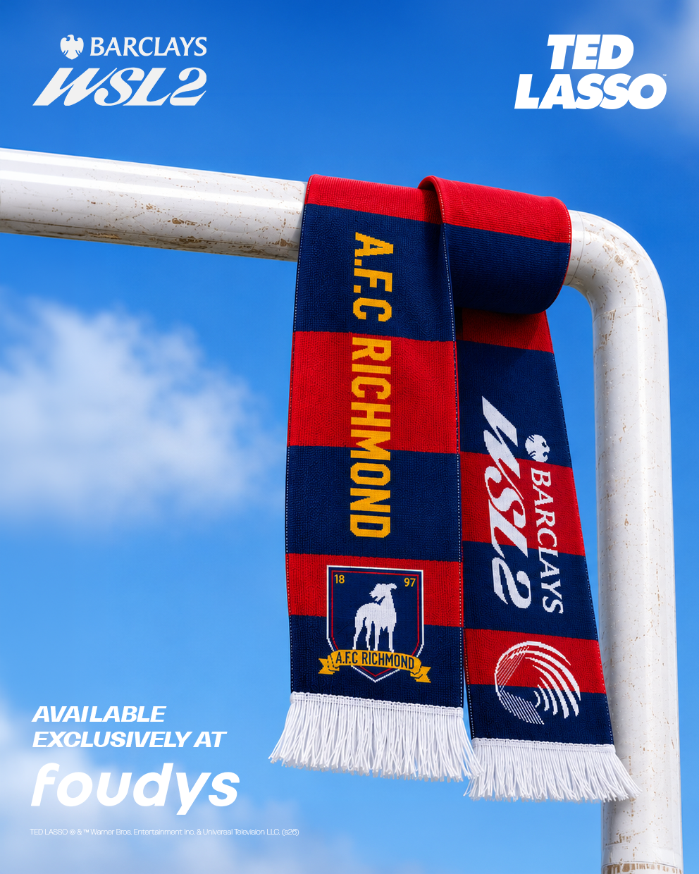 Ted Lasso x Barclays Women's Super League 2 Knitted Scarf