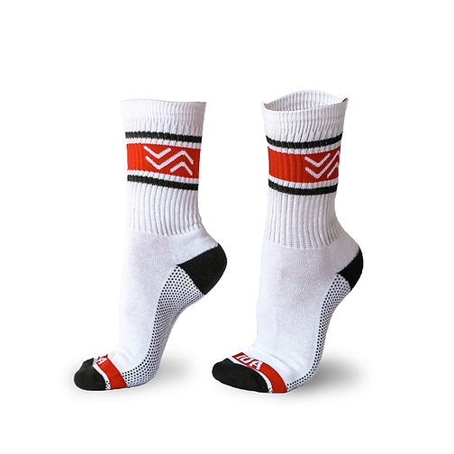 IDA Socks (White Socks Red Stripe)