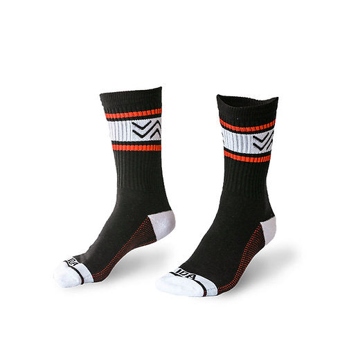 IDA Socks (Black Sock White Stripe)