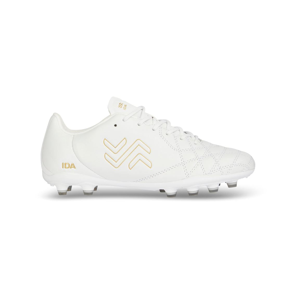 IDA Classica: Women's Leather Soccer Cleats | FG/AG Multi Ground Footwear Ida Sports US 5 White