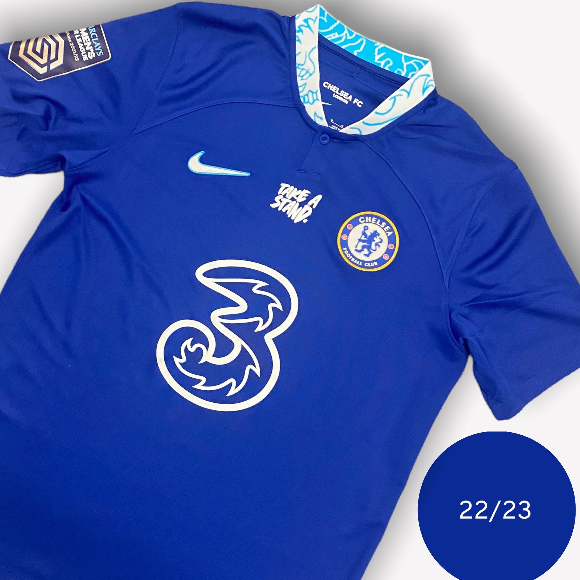 Nike Chelsea Millie Bright Home Jersey w/ Champions League + Club World Cup Patches 22/23 (Rush Blue) Size M